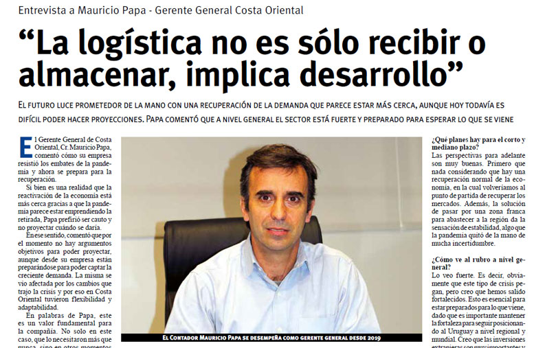 Logística en pandemia, entrevista a nuestro gerente general Ing. Mauricio Papa